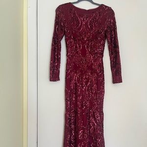 Betsy & Adam New Maroon Gown